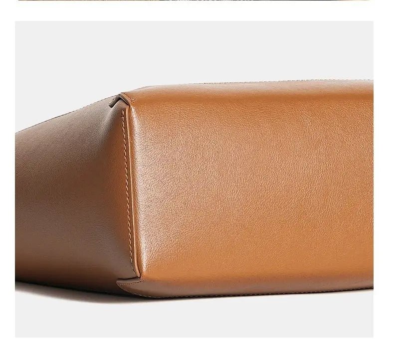 Sac Bandoulière Femme en Cuir Véritable – Style Seau Élégant