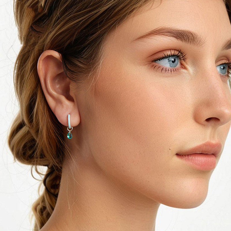 Boucles d'oreilles en argent S925 – Élégance d'été romantique