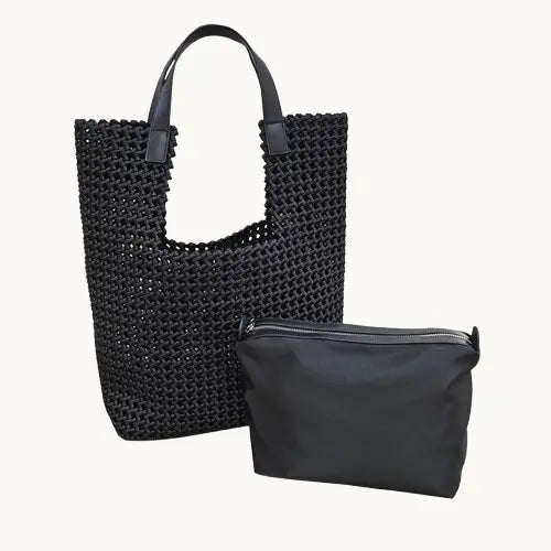 Sac à main de luxe léger tissé à la main – Design spécial en soie satinée et détails creux