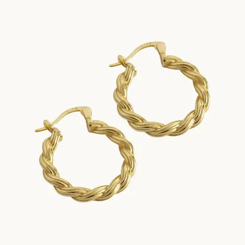 Élégance Torsadée – Boucles d’oreilles en Argent S925 pour Femme