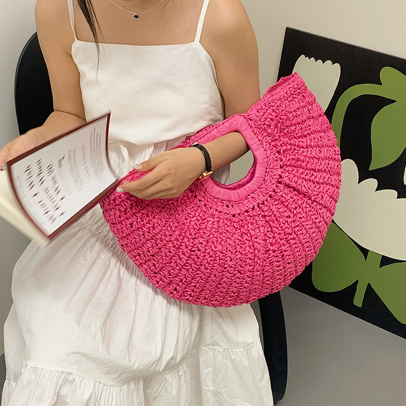 Sac Tissé Femme Polyvalent – Chic Rétro pour l’Été
