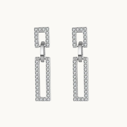 Boucles d'oreilles géométriques en argent 925