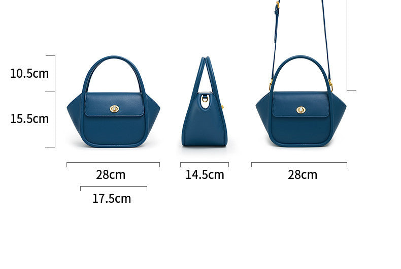 Sac fourre-tout en cuir à forme d'aile avec boucle