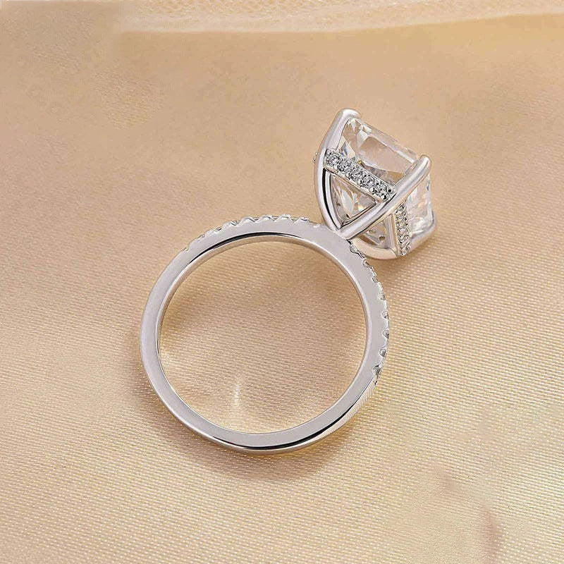 Bague Femme en Argent 925 avec Strass 3CT