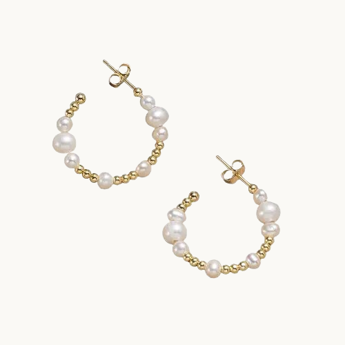 Boucles d'oreilles en argent S925 avec perles naturelles