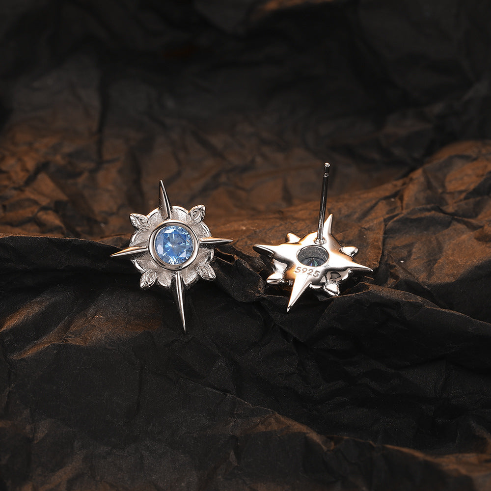Boucles d'oreilles hexagramme en argent S925