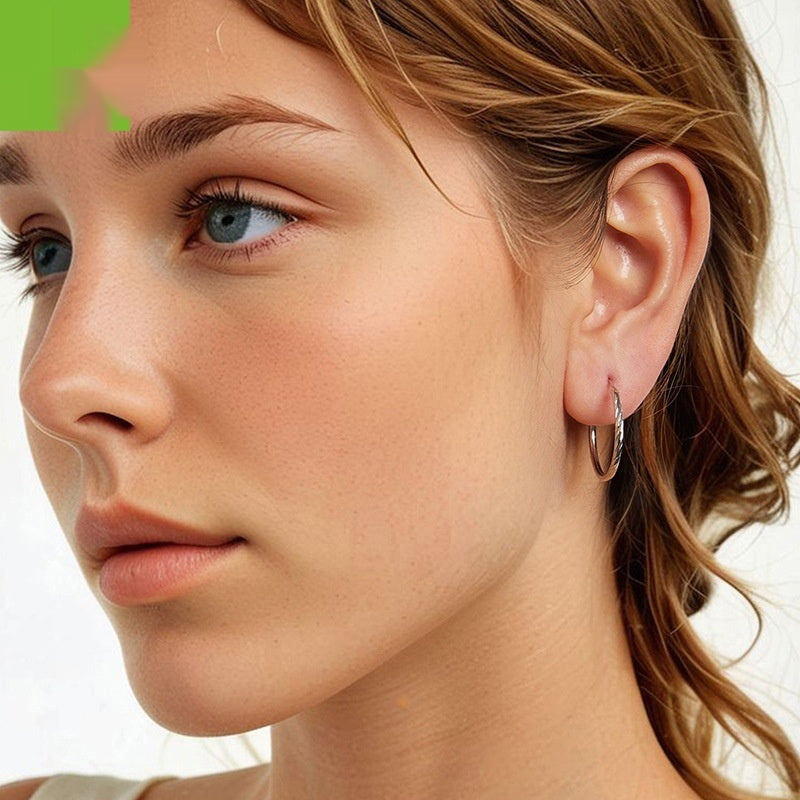 Boucles d'oreilles Créoles Minimalistes en argent 925