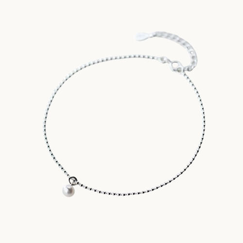 Bracelet de Cheville en Argent 925 – Style Minimaliste Élégant