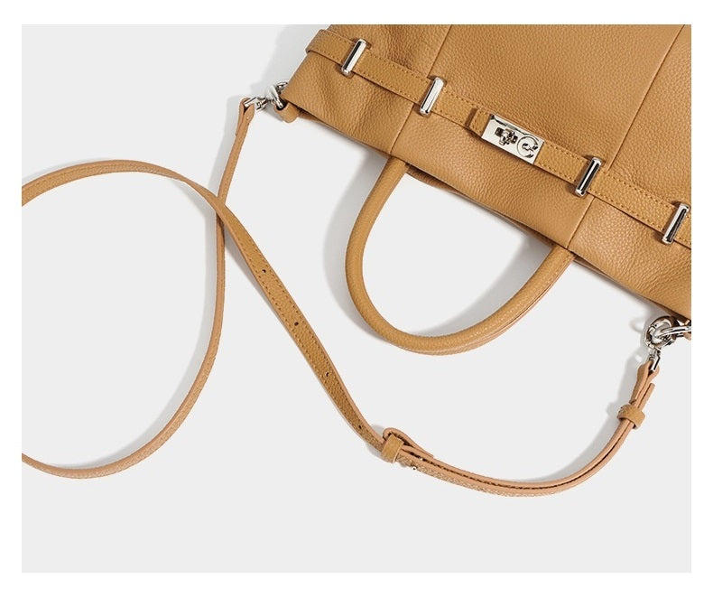 Sac à Main en Cuir Véritable – Style Urbain Simple et Élégant