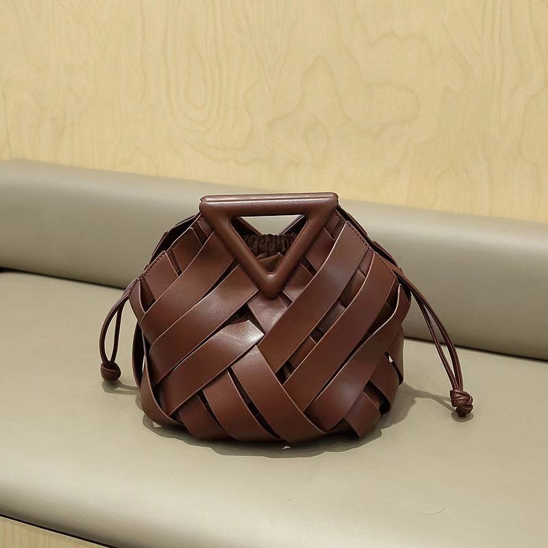 Sac Bandoulière Femme en Cuir Véritable – Fermeture Magnétique Triangulaire