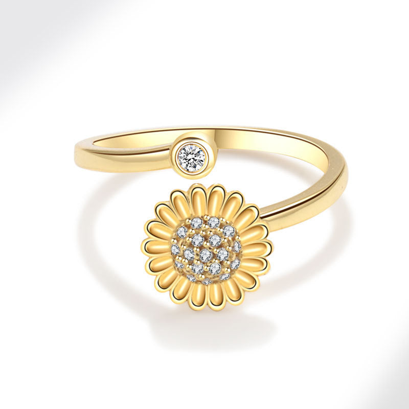 Bague en Argent Sterling S925 Rotative – Élégance & Confort