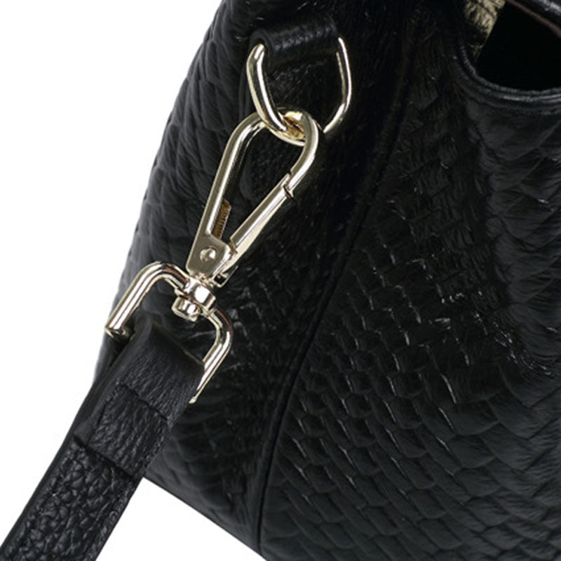 Sac à bandoulière en cuir véritable pour femmes – Style tressé