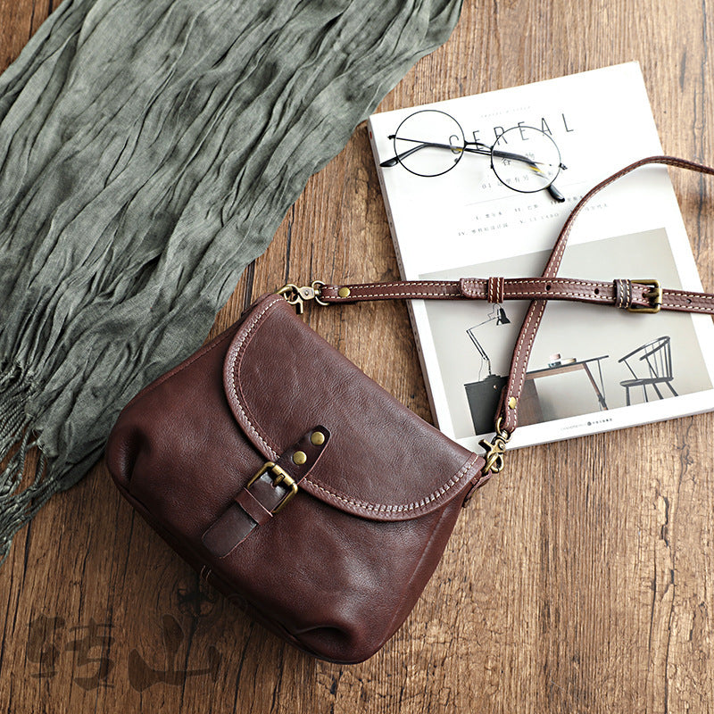 Sacs en cuir tanné végétal fait main au design vintage artistique