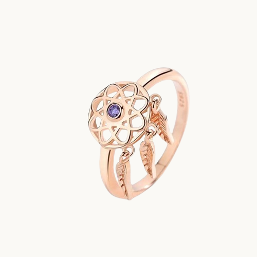 Bague Dreamcatcher en Argent 925 Plaqué Or Rose