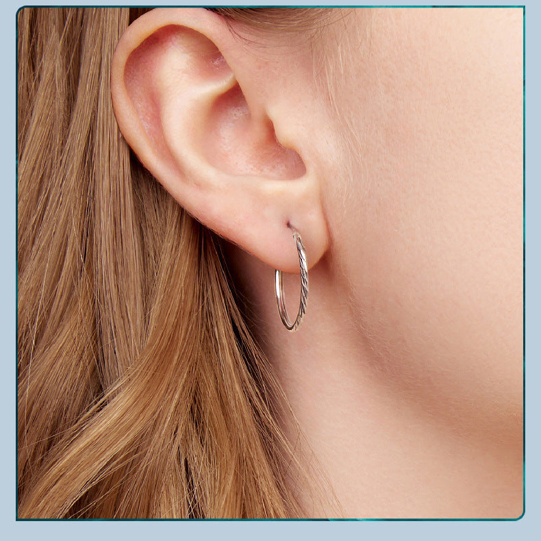 Boucles d'oreilles Créoles Minimalistes en argent 925