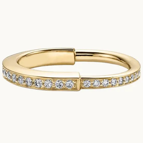 Bague Femme Élégante Sertie de Zircons – Style Tendance