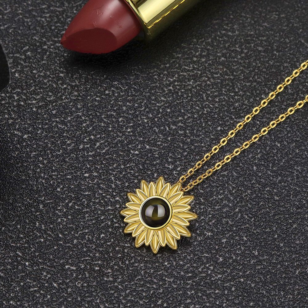 Collier Tournesol en Argent 925 – Finition Dorée
