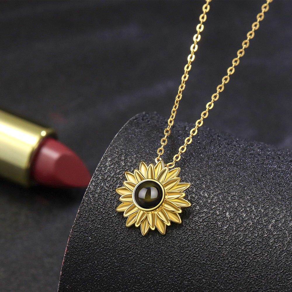 Collier Tournesol en Argent 925 – Finition Dorée