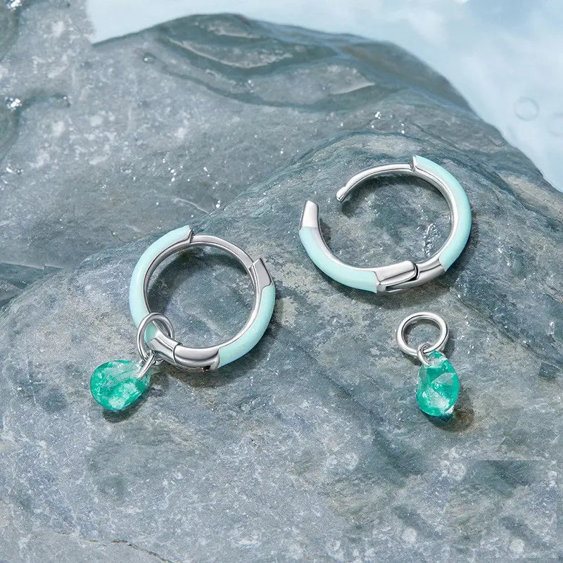 Boucles d'oreilles en argent S925 – Élégance d'été romantique