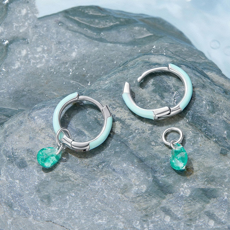 Boucles d'oreilles en argent S925 – Élégance d'été romantique