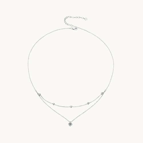 Argent & Style – Collier Deux Couches pour Femme