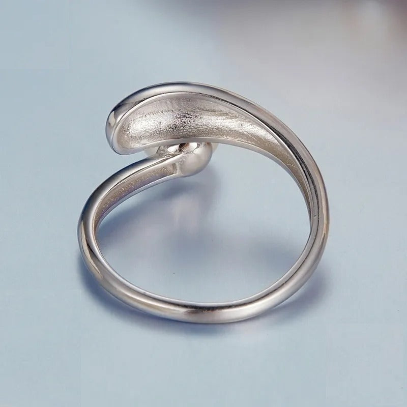 Bague Ajustable en Argent avec Perle Nacrée