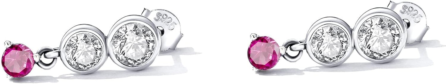 Boucles d'oreilles colorées en argent S925
