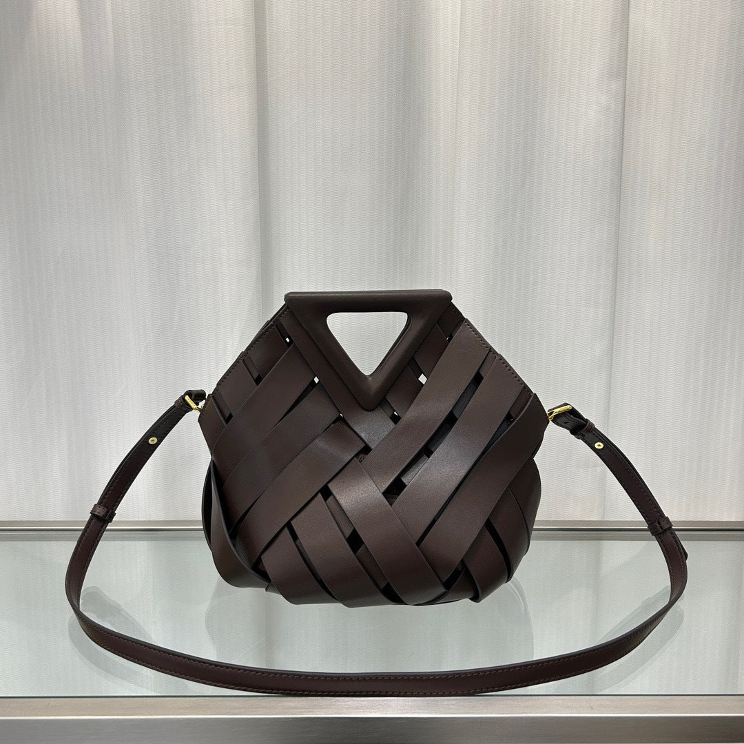 Sac Bandoulière Femme en Cuir Véritable – Fermeture Magnétique Triangulaire
