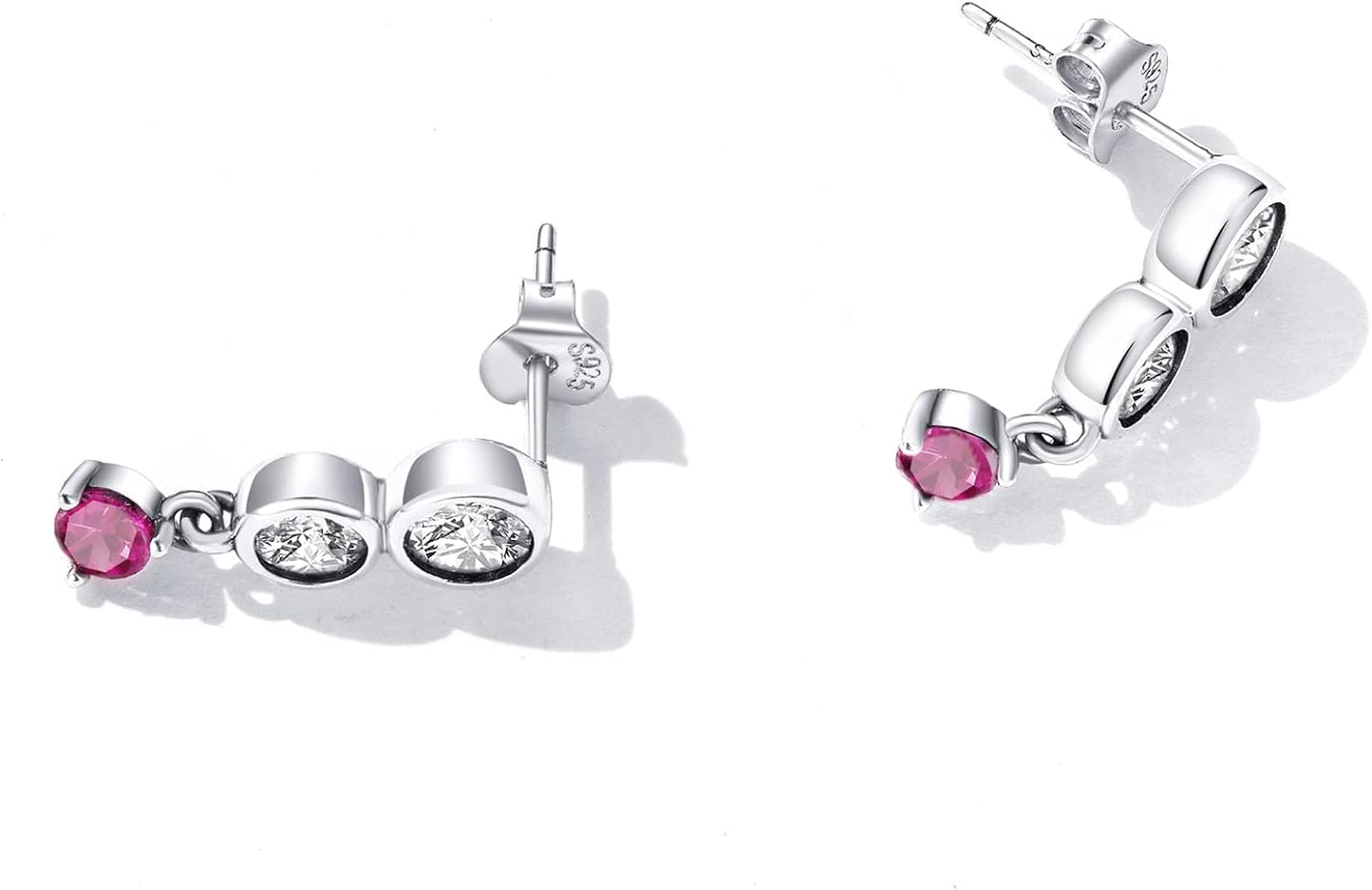 Boucles d'oreilles colorées en argent S925