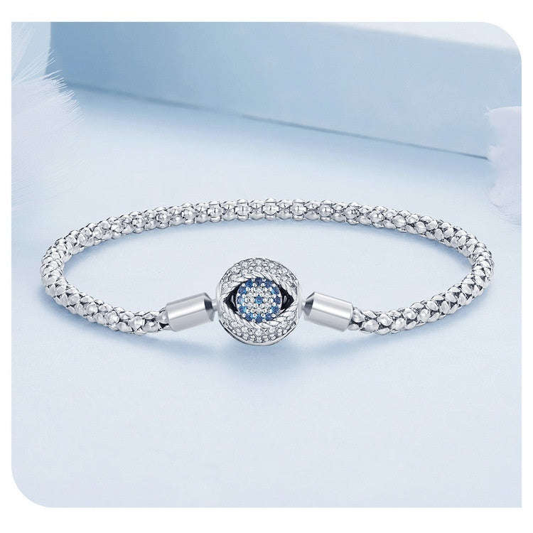 Bracelet Élégant en Argent S925 avec Motif Œil - Design Unique et Symbolique