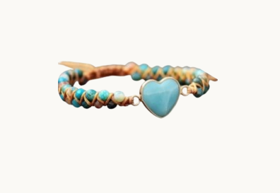 Bracelet Cœur Classique en Agate – Tressé et Ajustable