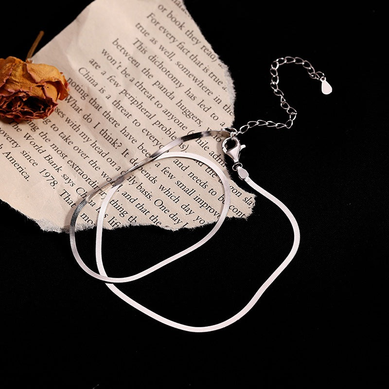Collier Serpent en Argent 925 – Finition Or Blanc