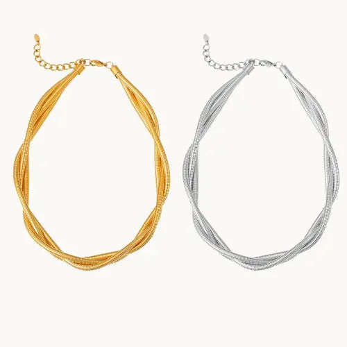 Collier Multicouches en Acier Inoxydable