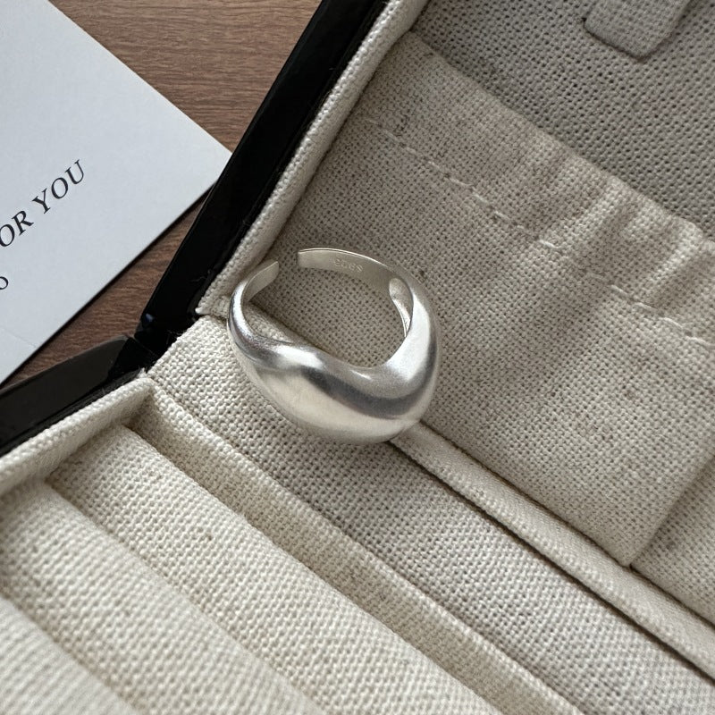 Bague Ajustable en Argent Sterling S925 – Design Coréen