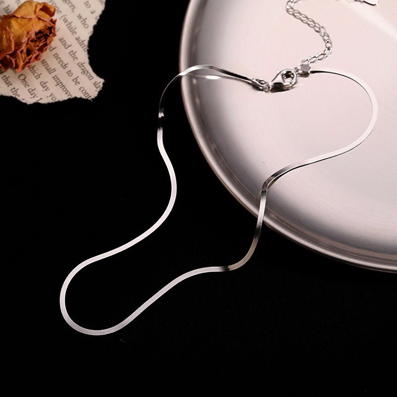 Collier Serpent en Argent 925 – Finition Or Blanc