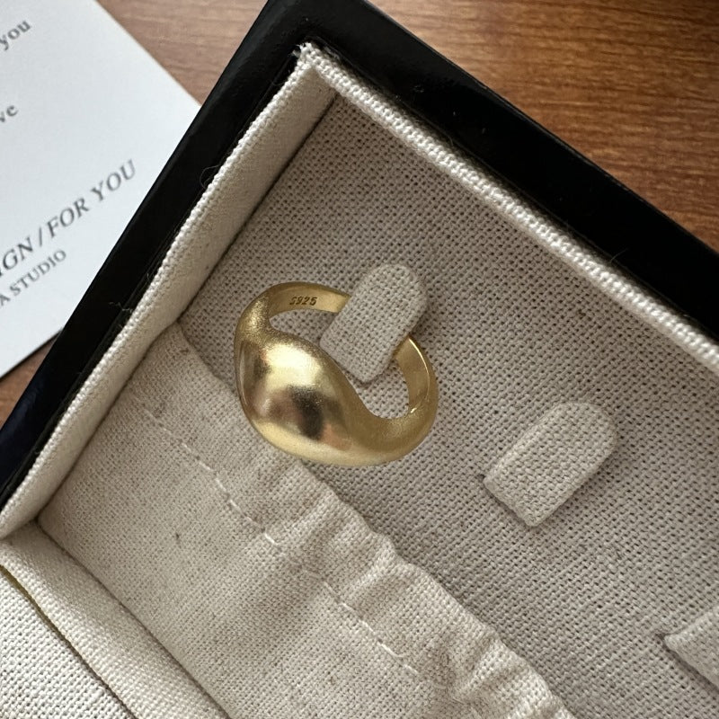 Bague Ajustable en Argent Sterling S925 – Design Coréen