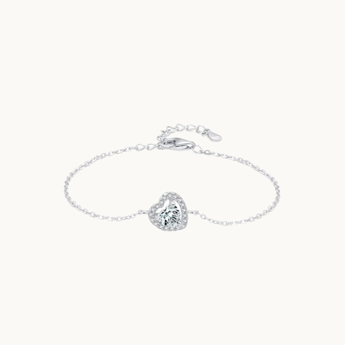 Bracelet Cœur Élégant en Argent