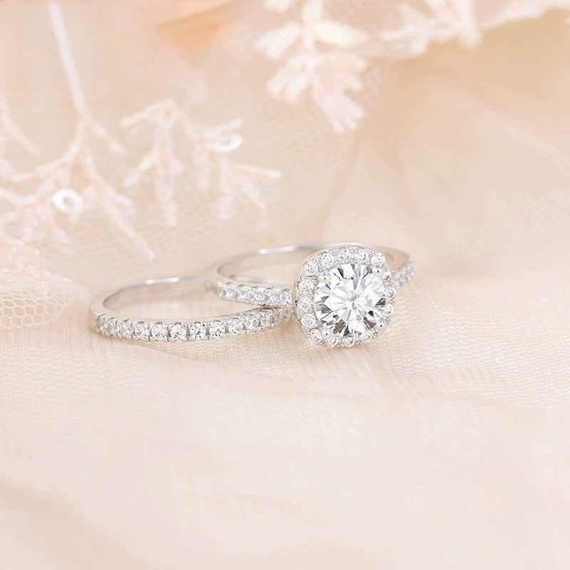 Bague Argent 925 avec Zircon Rond