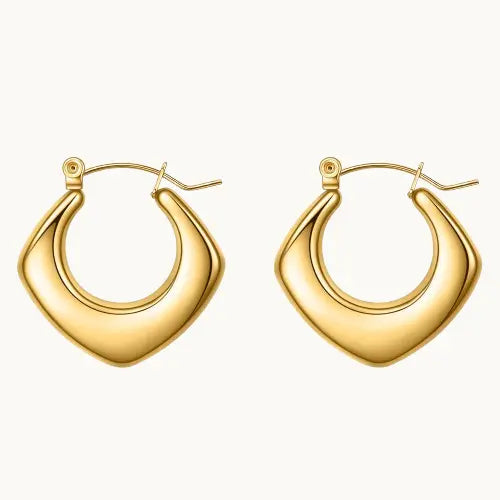Boucles d'Oreilles Minimalistes – Carré Creux Acier Inoxydable