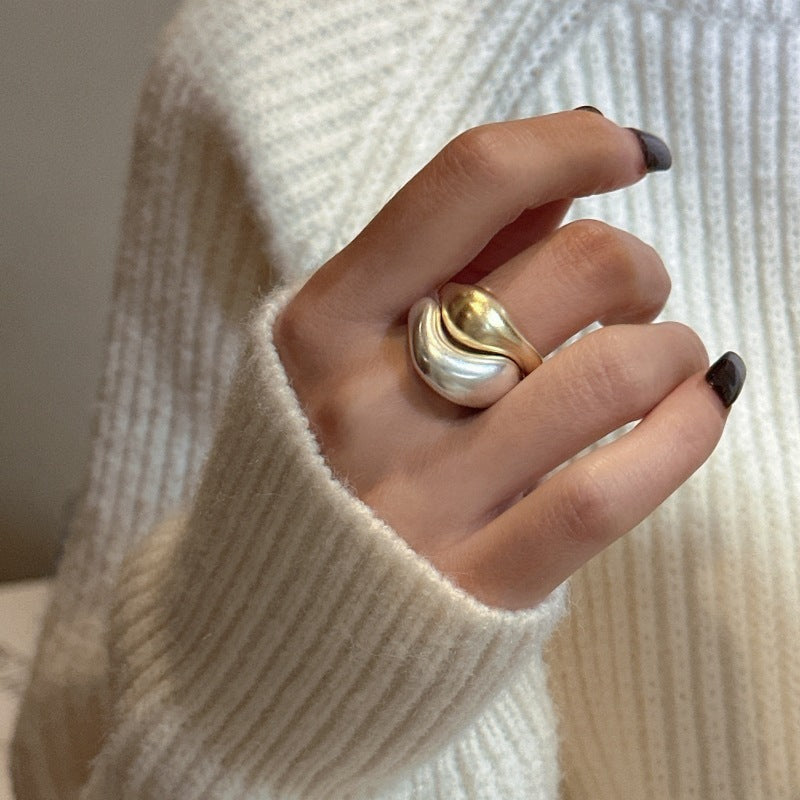 Bague Ajustable en Argent Sterling S925 – Design Coréen