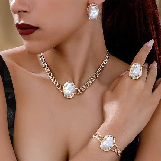 Parure Vintage Femme avec Perles