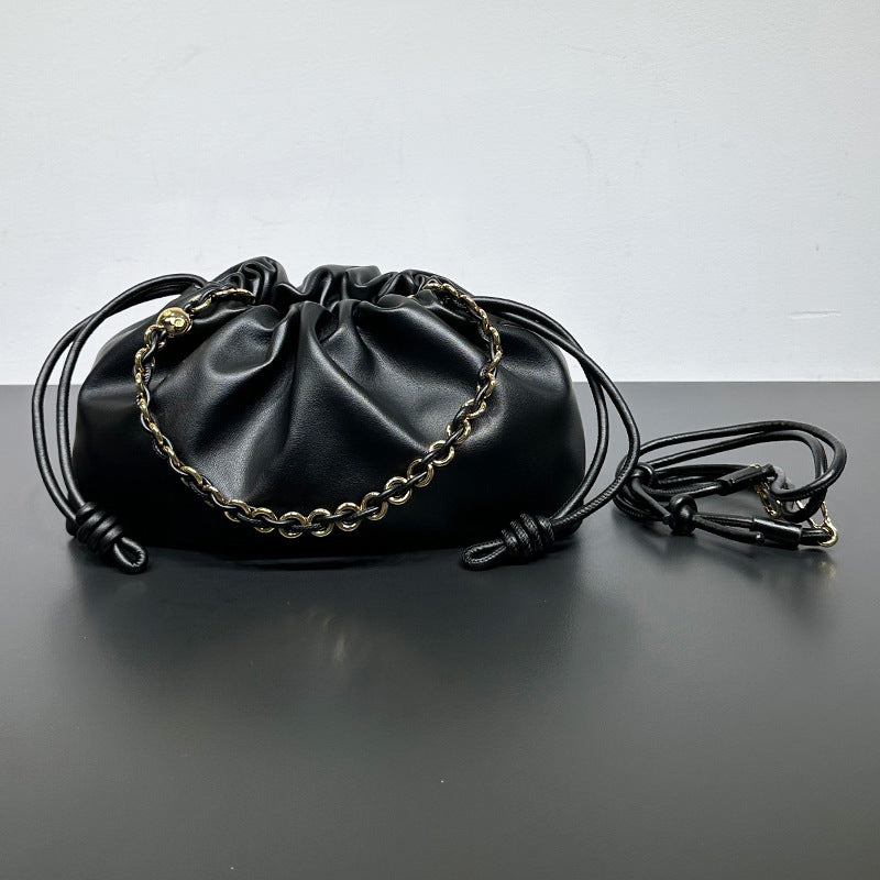 Sac Bandoulière Nuages en Cuir Véritable de Vachette
