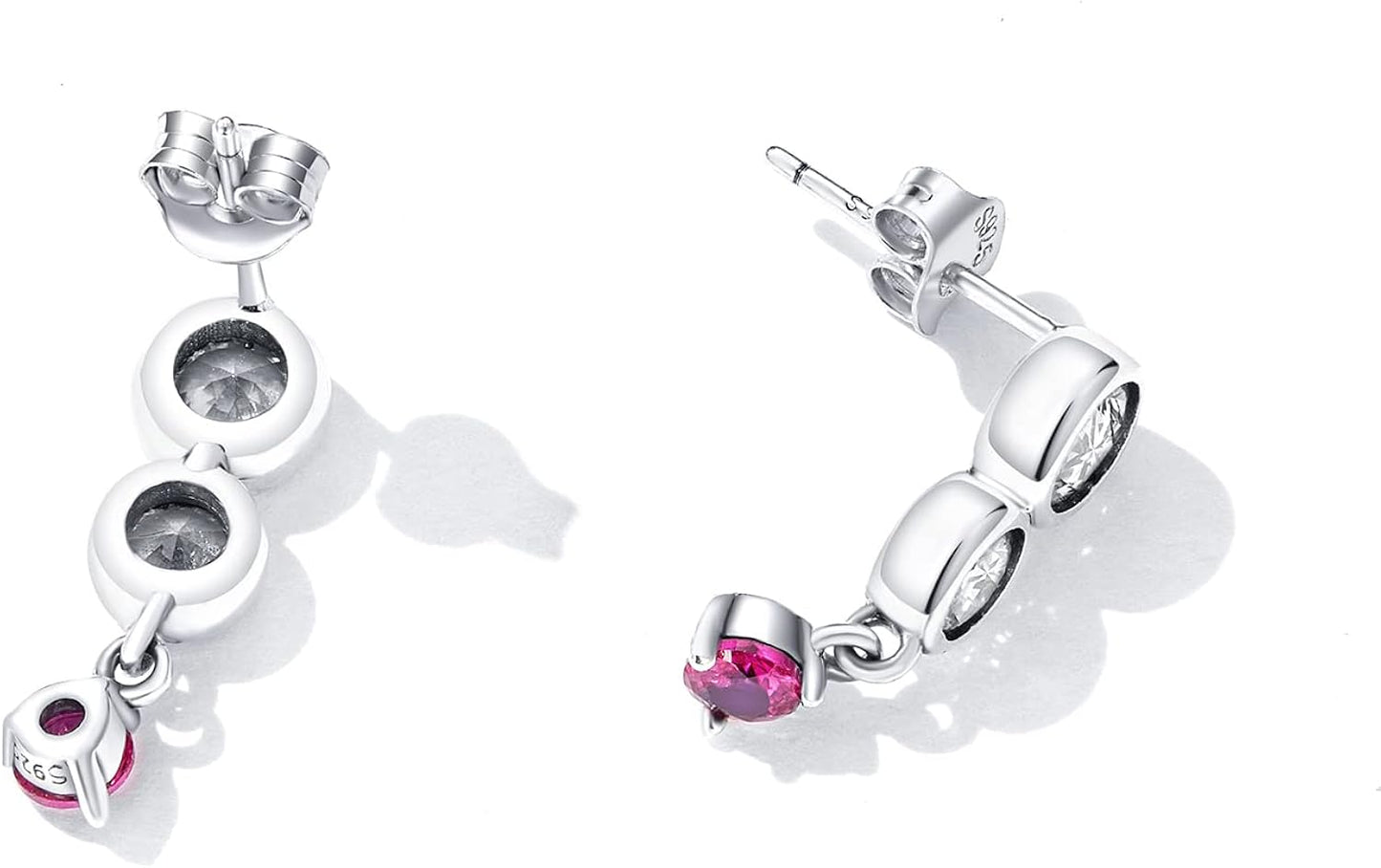 Boucles d'oreilles colorées en argent S925