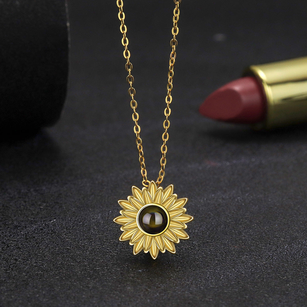 Collier Tournesol en Argent 925 – Finition Dorée