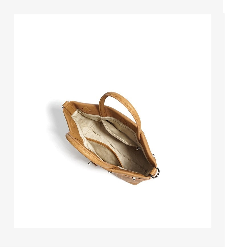 Sac à Main en Cuir Véritable – Style Urbain Simple et Élégant