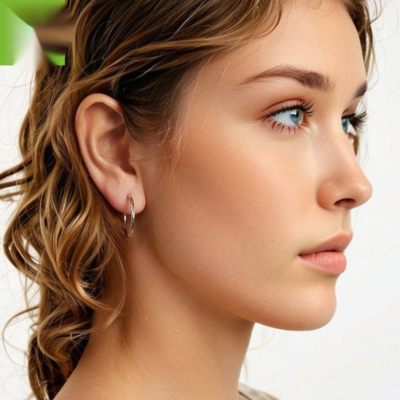 Boucles d'oreilles Créoles Minimalistes en argent 925