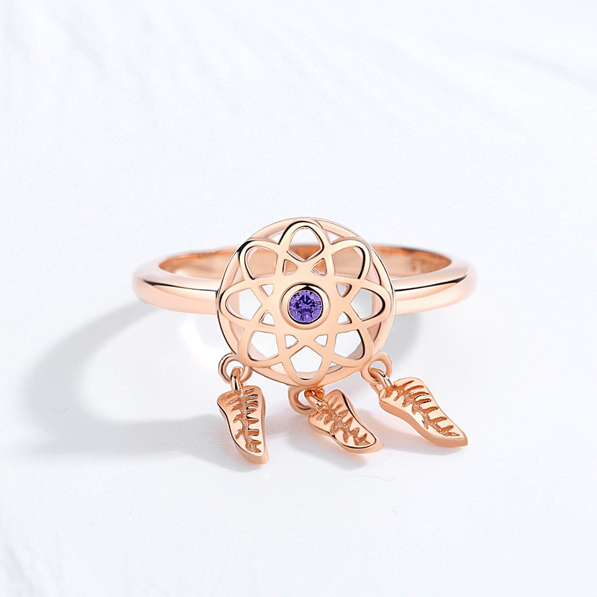 Bague Dreamcatcher en Argent 925 Plaqué Or Rose