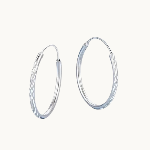 Boucles d'oreilles Créoles Minimalistes en argent 925