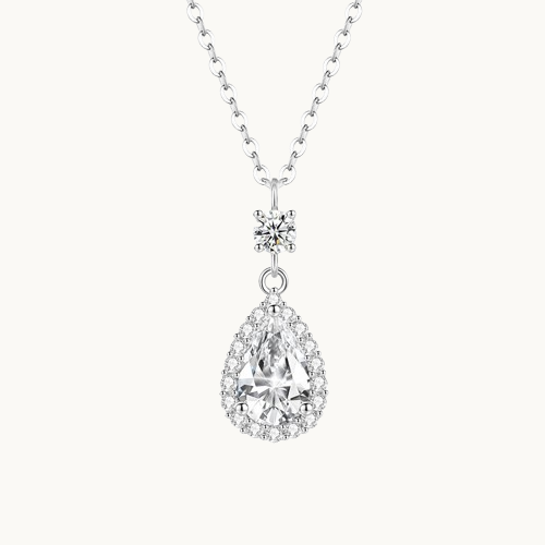Collier Goutte d'Eau en Argent 925 avec Zircon Brillant