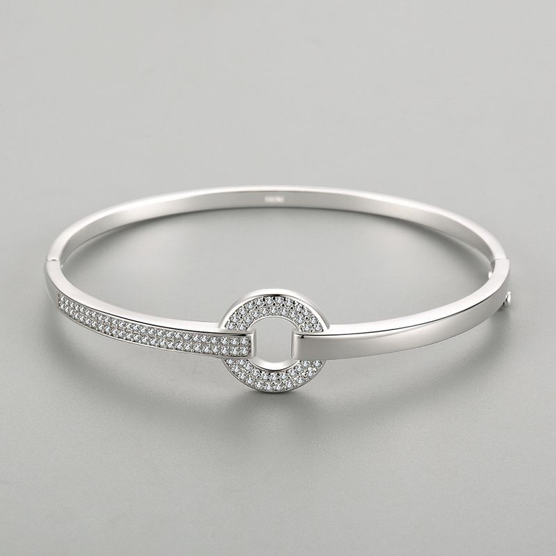 Bracelet Femme en Argent 925 – Éclat Élégant Cercle Diamanté